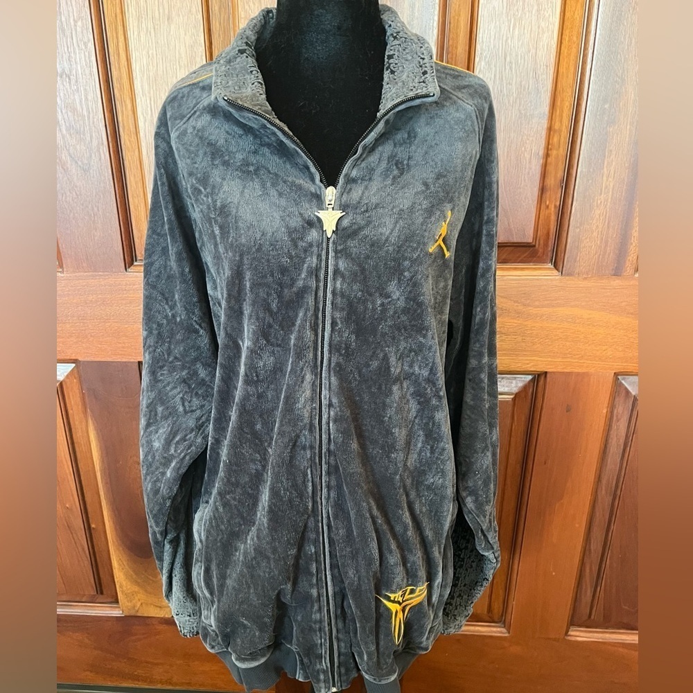 AIR JORDAN MELO VELOUR ZIP JACKET CARMELO ANTHONY y2k vintage basketball large